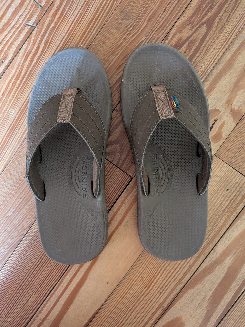 Boys Rainbow Flip Flops Size 4-5